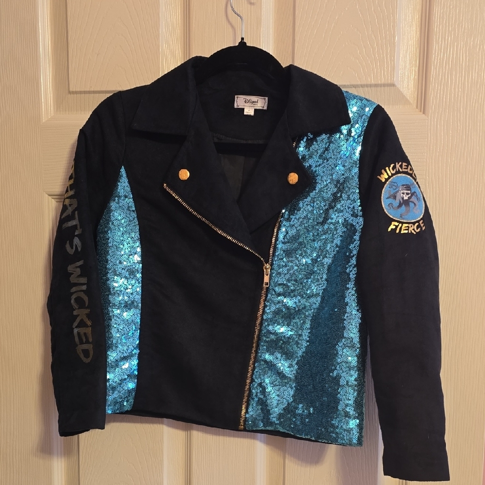 Disney D-signed Black and Blue Sequin Kids Jacket